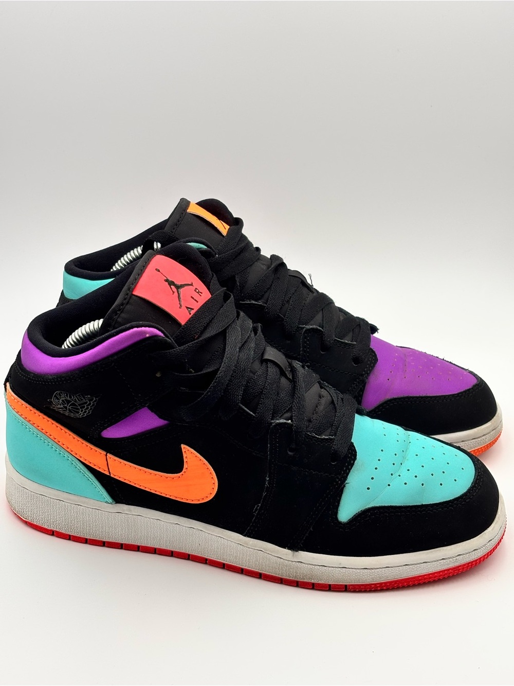 2019 Nike Air Jordan 1 Mid Multi-Color (GS) Basketball Shoes 554725-083 Sz 6.5Y